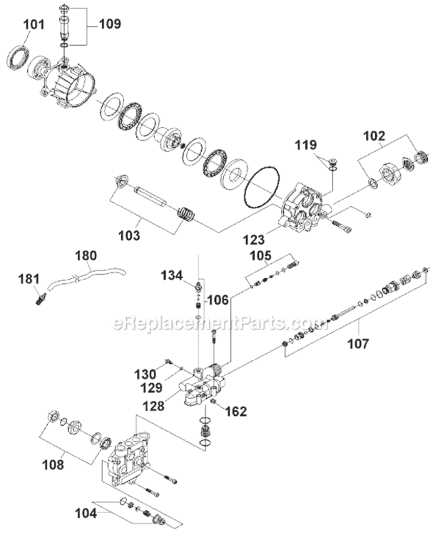 Page A Diagram and Parts List for BDP2600  Black and Decker Pressure Washer